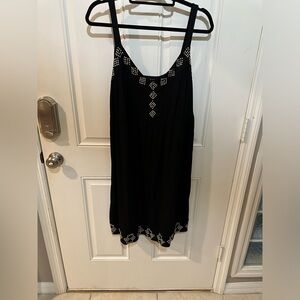 Adorable stretchy LBD with metal beaded embellishments